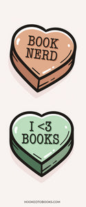 Candy Hearts Printable Bookmarks