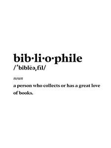 "Bibliophile Defined" Digital Download Print