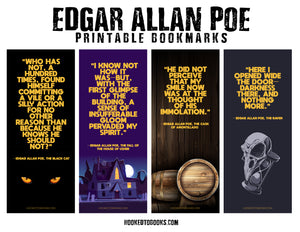 Edgar Allen Poe Digital Download Printable Bookmarks