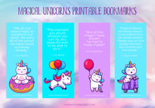 Load image into Gallery viewer, Magical Unicorn Digital Download Printable Bookmarks