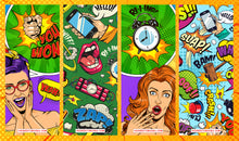 Load image into Gallery viewer, Comic Book Pop-Art Digital Download Printable Bookmarks