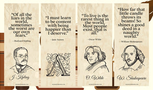 Classic Authors Digital Download Printable Bookmarks